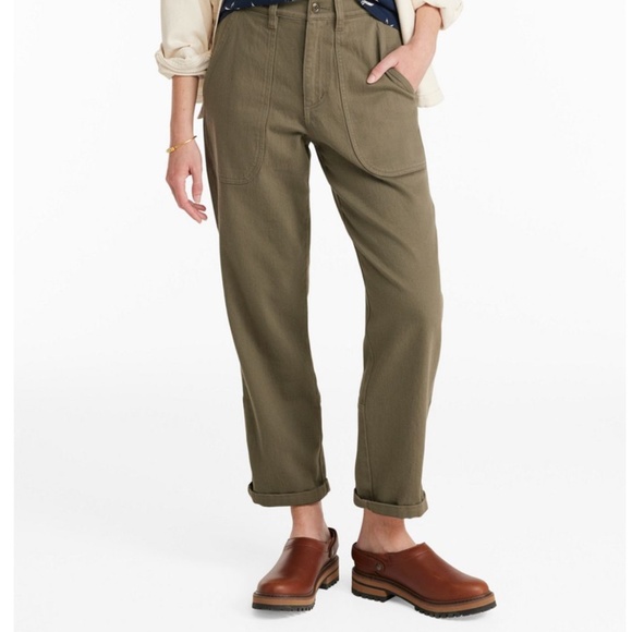 L.L. Bean Signature Washed Cotton Barrel Pants - Picture 3 of 8
